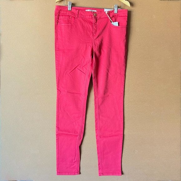 Lot of 2 ZARA TRF Trafaluc Denim Jeans NWT Salmon NWOT Blue US Size 10 - Picture 1 of 16